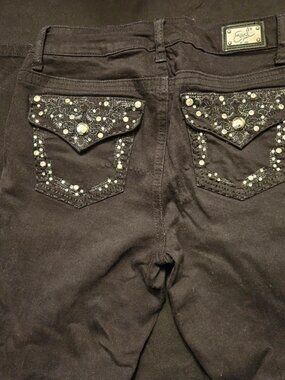 Earl Jeans Black Studded Pocket Denim Jeans